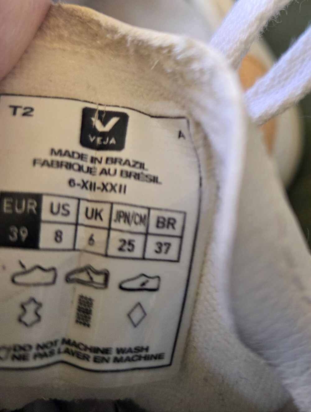 VEJA CAMPO LEATHER WHITE SUN PEACH SNEAKERS - Picture 9 of 9